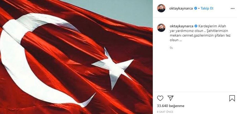 İdlib'de 33 şehit haberiyle Türkiye yasa boğuldu! Ünlülerden mesajlar yağdı - Resim: 4