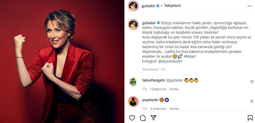 Ünlülerin 8 Mart Dünya Kadınlar Günü paylaşımları... Kadın cinayetlerine, şiddete ve tecavüze dur dediler! - Resim: 3