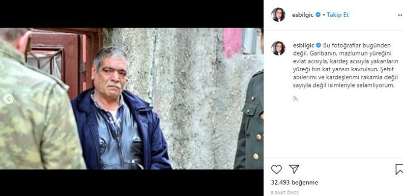 Ramo'nun Sibel'i Esra Bilgiç'ten şehit babası paylaşımı! 'İsimle selamlıyorum' - Resim: 2