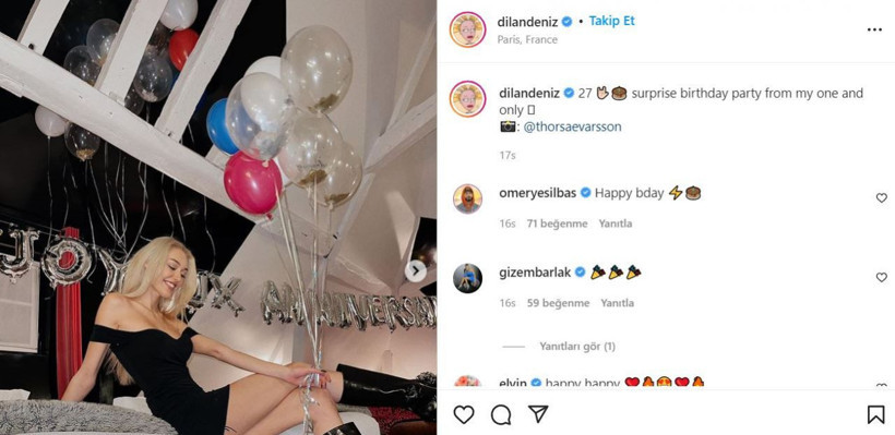 Dilan Çiçek Deniz'e doğum gününde İzlandalı nişanşısı Thor'dan tutkulu paylaşım - Resim: 2
