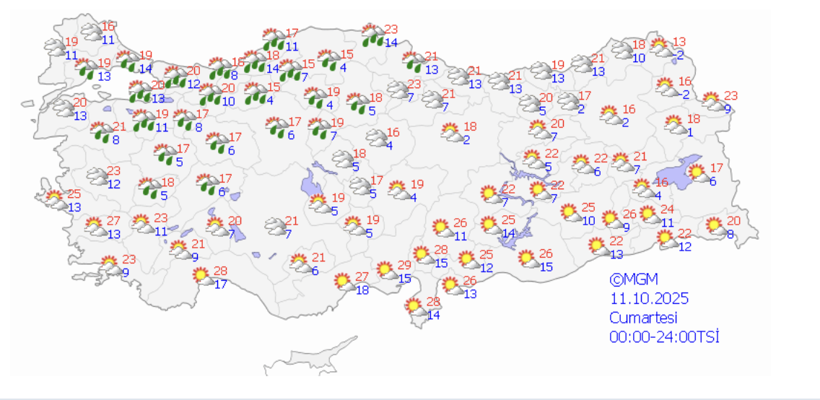 6 kent için Meteoroloji'den "sarı" alarm! 4 bölgede sağanak yağışa dikkat! - Resim: 1