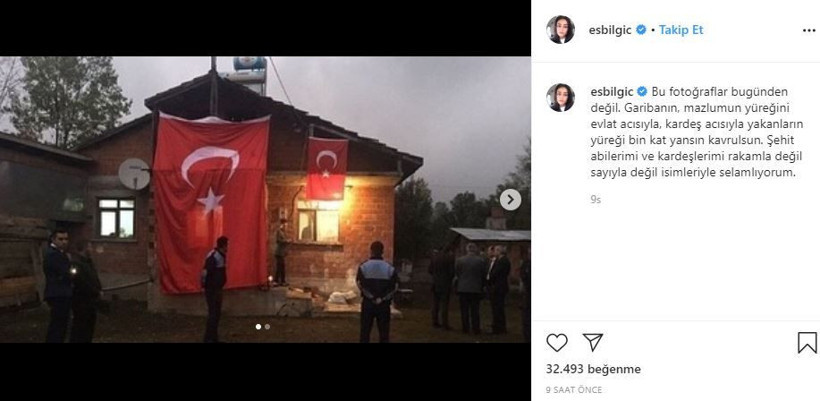 Ramo'nun Sibel'i Esra Bilgiç'ten şehit babası paylaşımı! 'İsimle selamlıyorum' - Resim: 3