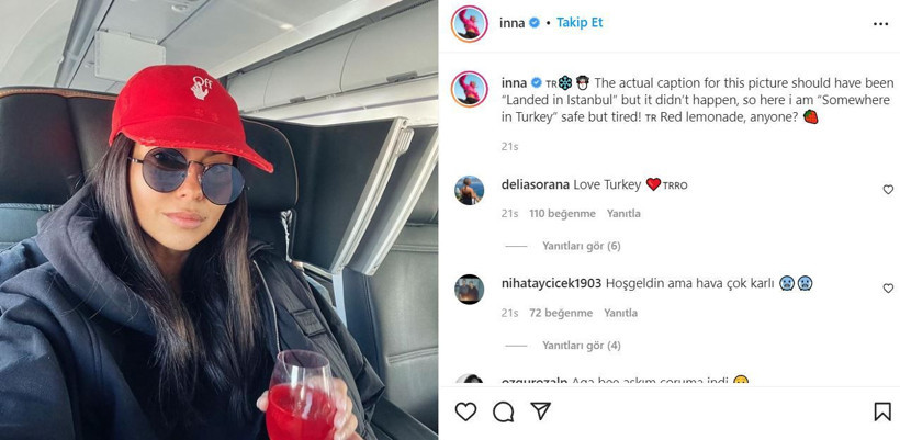 Dünya starı Inna İstanbul'daki kar yağışından dolayı Çorlu'da mahsur kaldı - Resim: 1