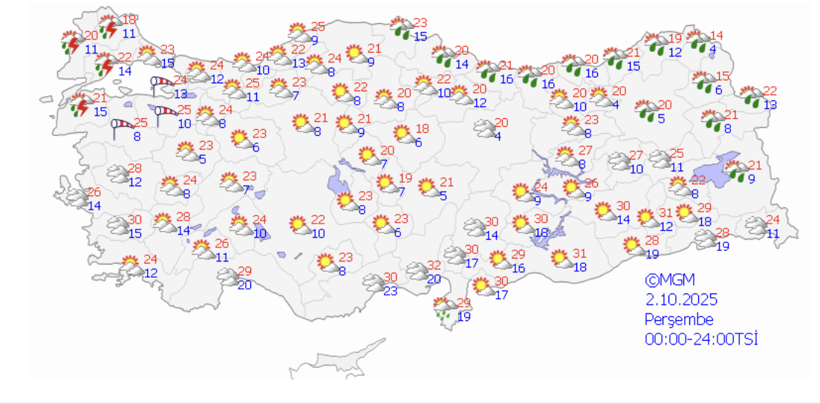 Meteoroloji'den 7 kente sağanak ve fırtına uyarısı! Önleminizi alın... - Resim: 2