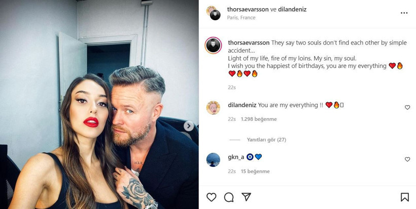 Dilan Çiçek Deniz'e doğum gününde İzlandalı nişanşısı Thor'dan tutkulu paylaşım - Resim: 3