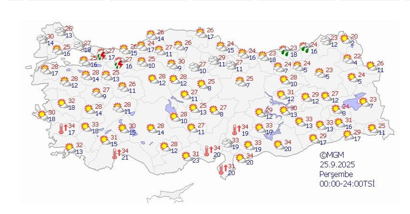 Yurt geneli hava durumu tahminleri yayınladı! Sağanak bekleniyor mu? - Resim: 3