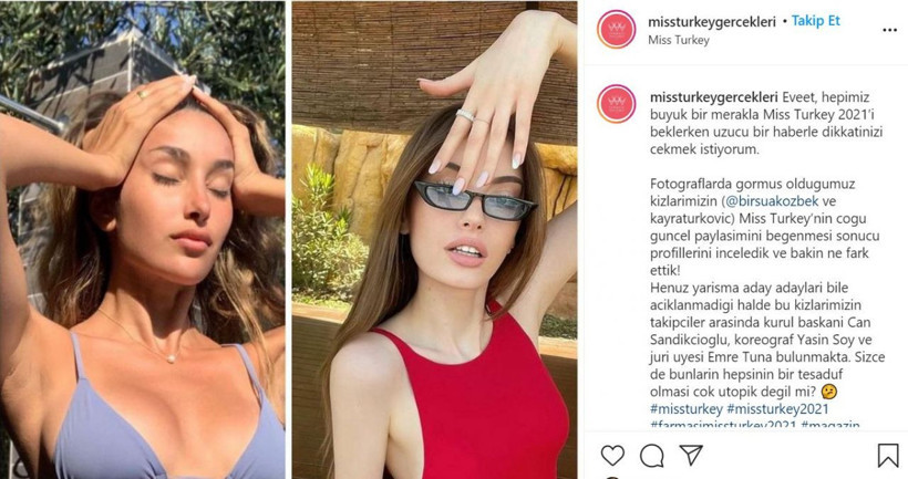 Miss Turkey 2021 finalistleri Kayra Turkovic ve Birsu Deniz hakkında skandal 'torpil' iddiası - Resim: 2