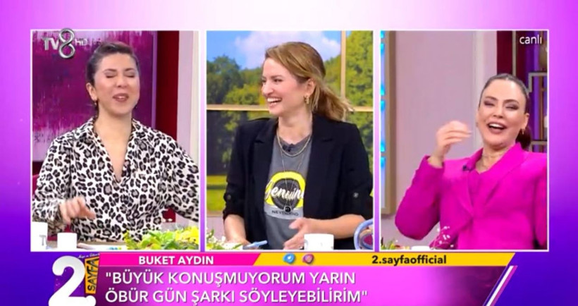 TV8 2. Sayfa canlıda Buket Aydın'dan 'şarkıcılık' itirafı teklifler yağmış ilk şarkısı 'Habeş Maymunu' - Resim: 1