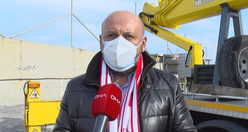 Beypiliç Boluspor Spor Başkanı takımının maçını vinç üstünden izledi - Resim: 3