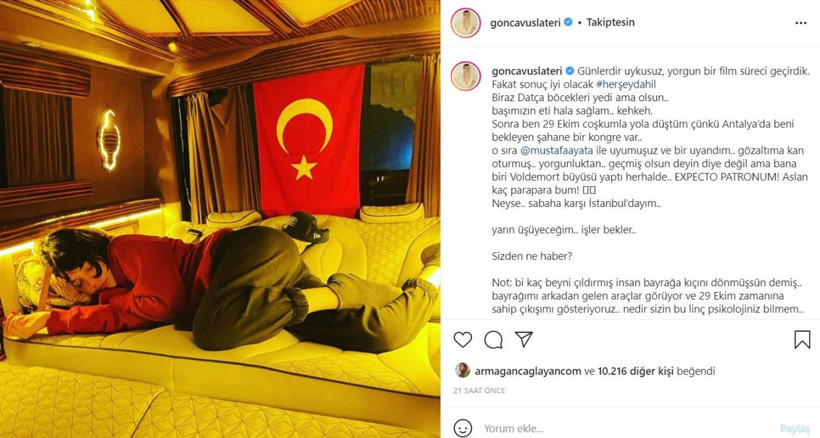 Gonca Vuslateri'ye sosyal medyada 'bayrak' linci.: K.çını dönüp yatmışsın! - Resim: 4