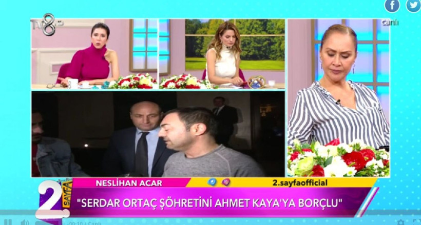 TV8 2. Sayfa canlıda Neslihan Acar'dan Serdar Ortaç'a 'Ahmet Kaya' bombası - Resim: 1