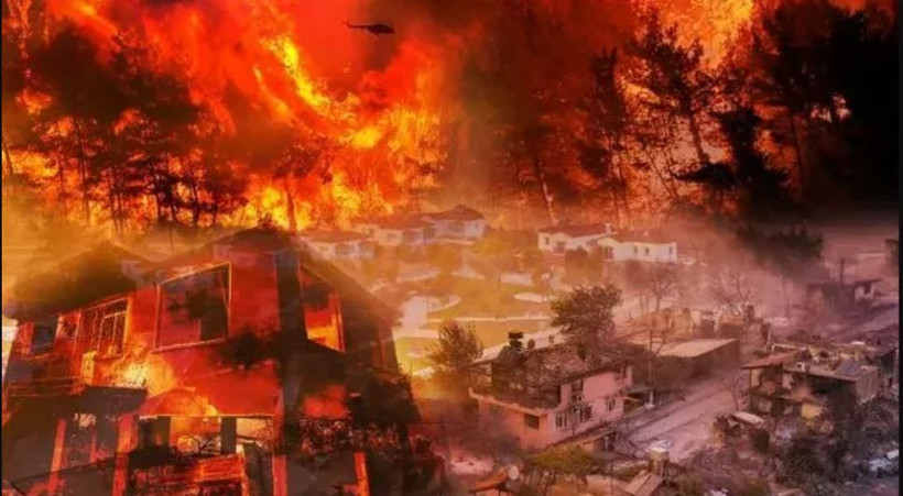 Marmaris yangınında alevler Şahan Gökbakar'ın evine yaklaştı! Eşini teselli etti - Resim: 1