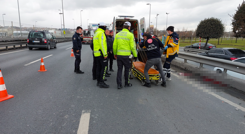 E-5'te feci kaza! Hafriyat kamyonu eceli oldu metrelerce sürükledi - Resim: 2