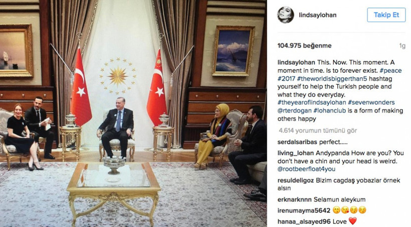 Lindsay Lohan instagramda Erdoğan paylaşımıyla kapak attı - Resim: 4