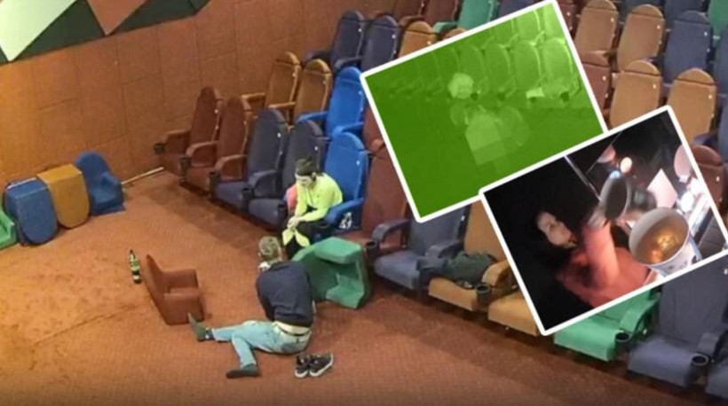 Sinemada rezalet! Kamerayı izleyen güvenlik şaşkına döndü - Resim: 1