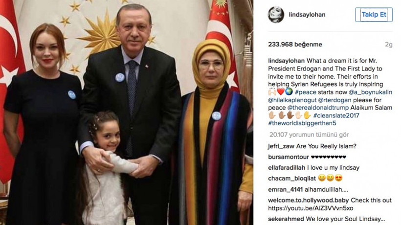 Lindsay Lohan instagramda Erdoğan paylaşımıyla kapak attı - Resim: 3