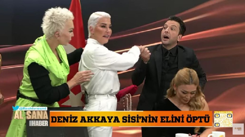 FLASH TV Al Sana Haber'de Deniz Akkaya küs olduğu Seyhan Soylu'nun elini öptü - Resim: 4
