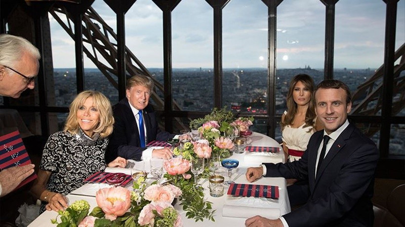 Macron Trump için Eyfel kulesini kapattı helikopterler uçtu! - Resim: 3