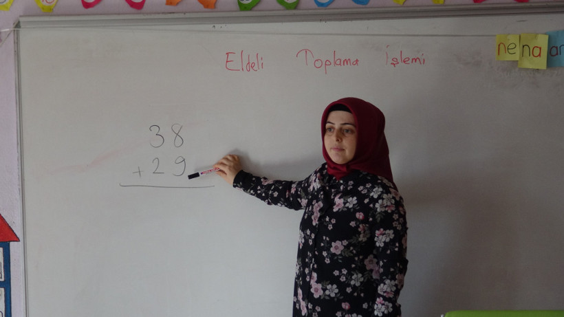 Odun kırıp sobayı yakarak öğrencilerine ders veriyor - Resim: 2