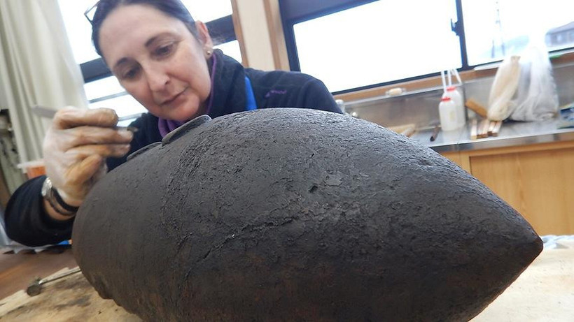 Ertuğrul Fırkateyninden dünyadaki en eski mermiler çıkarıldı - Resim: 1