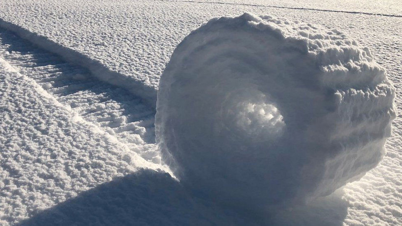 Çok nadir rastlanan kar ruloları İngiltere'de görüntülendi - Resim: 1