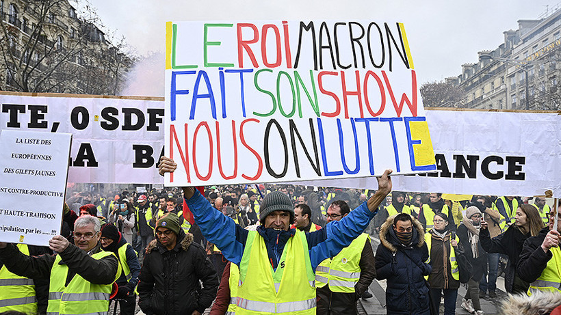 Fransa'da sarı yelekliler, gösterilerin 13'üncü haftasında sokaklarda - Resim: 4