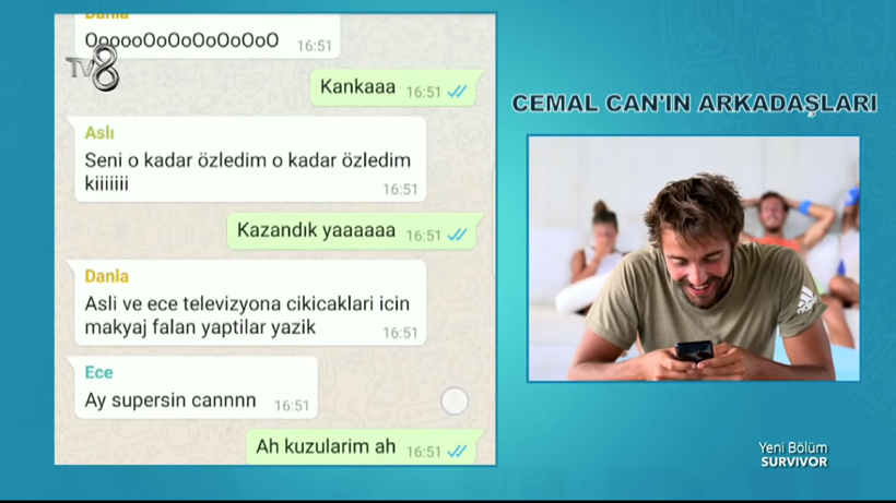 Survivor'da Yasin'in mesajını Danla Bilic ifşa etti Cemal Can dostunu savundu - Resim: 1