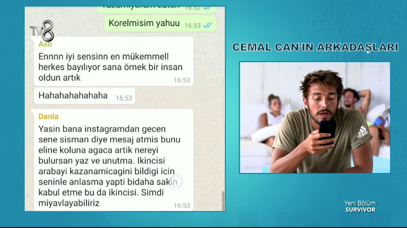 Survivor'da Yasin'in mesajını Danla Bilic ifşa etti Cemal Can dostunu savundu - Resim: 2
