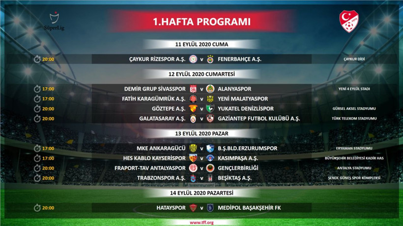 Süper Lig'de ilk 4 haftanın programları açıklandı - Resim: 3