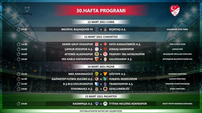 Süper Lig'de 5 haftalık maç programı ile Türkiye Kupası yarı final programı açıklandı - Resim: 4