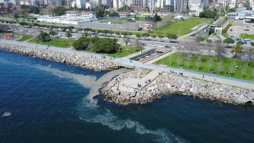 Kartal Sahili'nde endişelendiren görüntü! 'Deniz salyası' sahil boyunu kapladı - Resim: 1