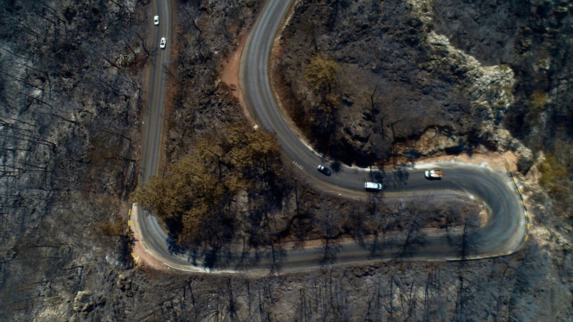 Marmaris'te yanan alanlar havadan görüntülendi yangının boyutu çok net gözüktü - Resim: 3