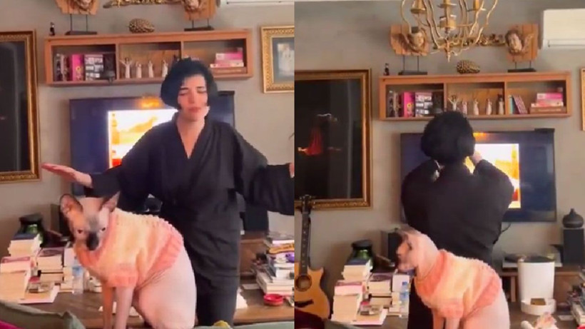 Kuran'dan 'Bakara' mesajı veren Gonca Vuslateri'den Cübbeli Ahmet'ten uyarlanan 'öp beni yut beni' şarkısında dans - Resim: 2