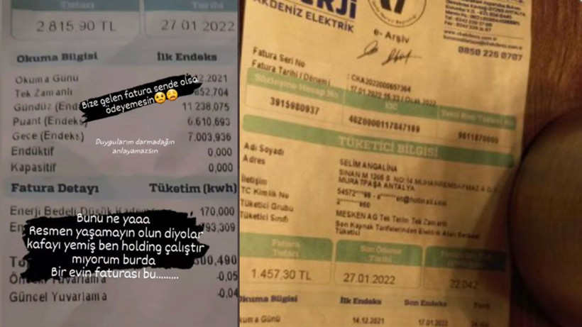 Elektrik zammı faturasını paylaşan paylaşana! Ünlülerden doğalgaz ve benzin fiyatlarına tepki! - Resim: 1