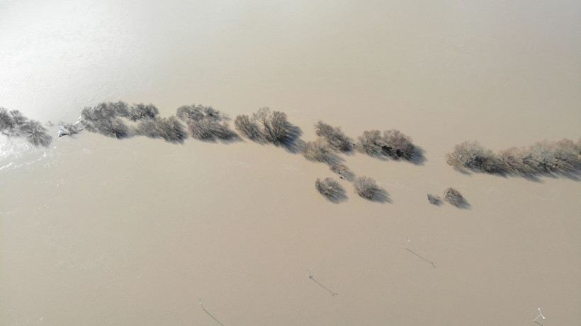 Ergene Nehrinin debisi 20 kat arttı! Edirne'de turuncu alarm verildi: Tarım alanları sularla kaplandı - Resim: 3