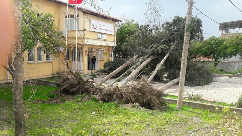 Hatay'da fırtına kabusu! Çatılar uçtu ağaçlar devrildi: Okullar tatil edildi - Resim: 1