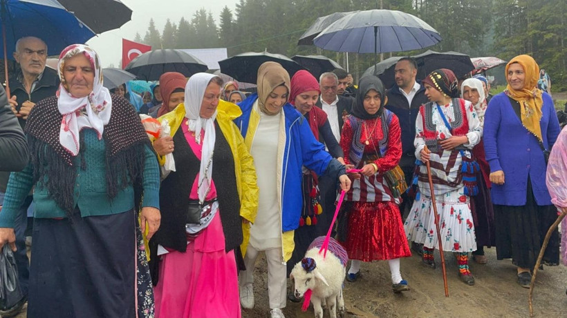Trabzon'dan renkli görüntüler! Yaylacılar gelin gibi süsledikleri inekleri ile yaylalarının yolunu tuttular - Resim: 2