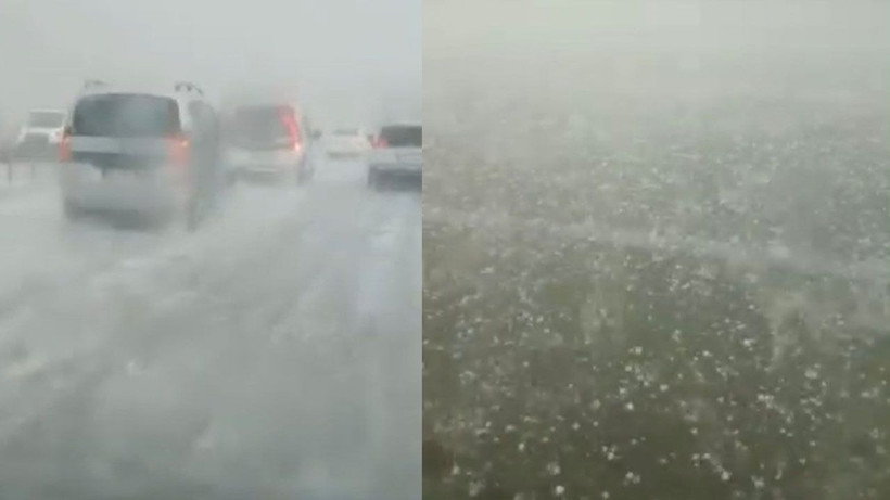 Mor kütle Bursa'da patladı dolu yağmurla geldi sıra bu illerde meteoroloji İstanbul Balıkesir Eskişehir - Resim: 4