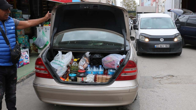 Pazardan sonra sıra markette! Bulgarlar Edirne'de birbiriyle yarıştı bagajlar doldu! - Resim: 4