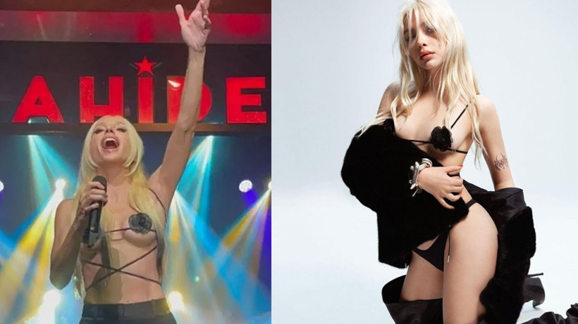 Banyo pozu olay yarattı! Göğüs uçlarını kapatan Aleyna Tilki şimdi de dantelli giydi - Resim: 2