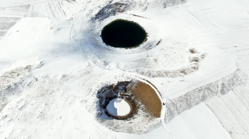 Sivas'ta yan yana iki gölde ilginç manzara, görenler telefona sarıldı: Allah'ın lütfu - Resim: 3