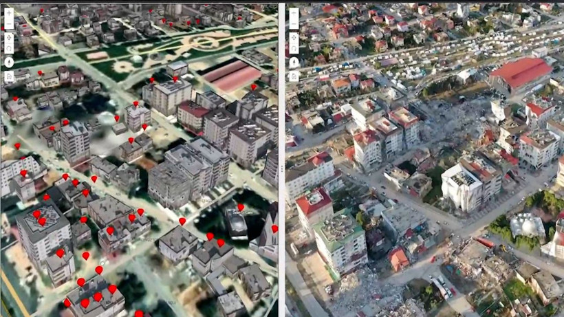 Depremdeki yıkım böyle görüntülendi! Bakanlıktan uydu ve İHA’larla hasar tespit çalışması - Resim: 2