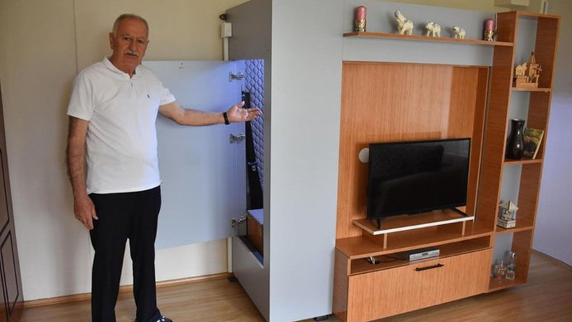 Görenler ilk başta TV ünitesi zannediyor, deprem korkusuyla evine bakın ne yaptı - Resim: 3
