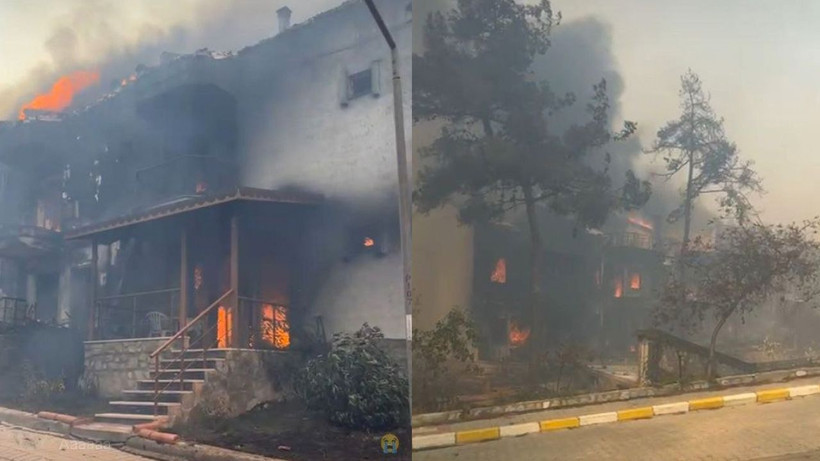 Çanakkale orman yangını çok kötü! Bir site yanıyor üniversite boşaltıldı boğaz kapatıldı - Resim: 2