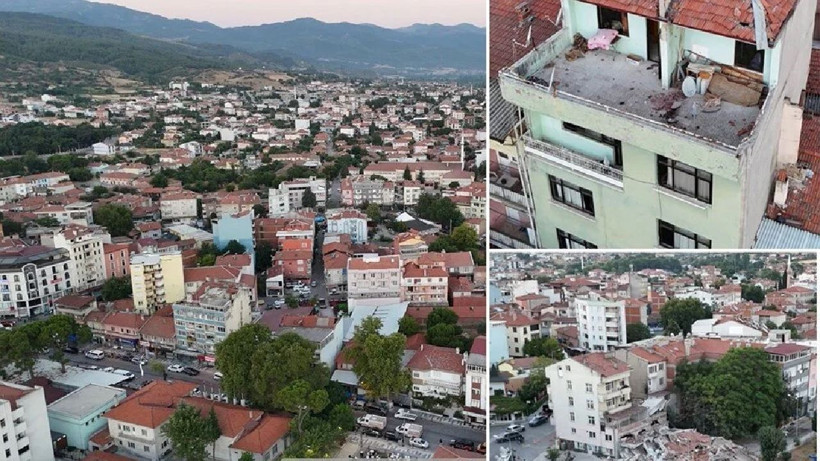 Deprem ve artçı sarsıntılar gece boyu sürdü! Sındırgı havadan görüntülendi... - Resim: 1
