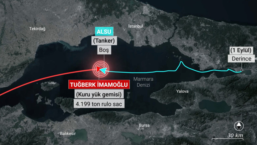 Marmara'daki gemi kazasında telsiz konuşmaları ortaya &ccedil;ıktı! "İskeleye kır demiştim" - Resim: 1