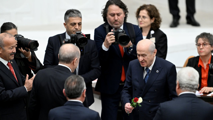 DEM Partililer Devlet Bahçeli ile selamlaşmak için sıraya girdi - Resim: 2