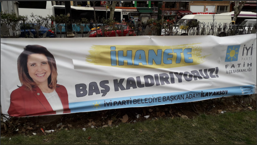 İYİ Parti'nin Fatih adayı İlay Aksoy'un pankartı olay çıkardı - Resim: 4