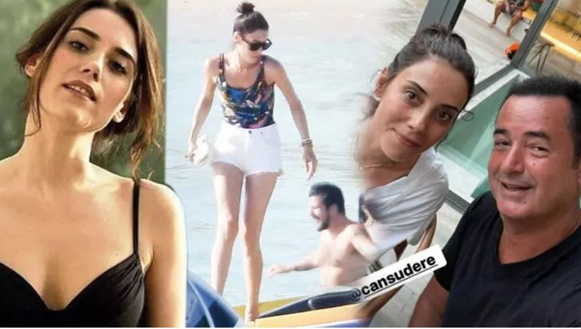 Cansu Dere ve Acun Ilıcalı buluşması... Tekneyle sürat turu sosyal medyayı salladı! - Resim: 2