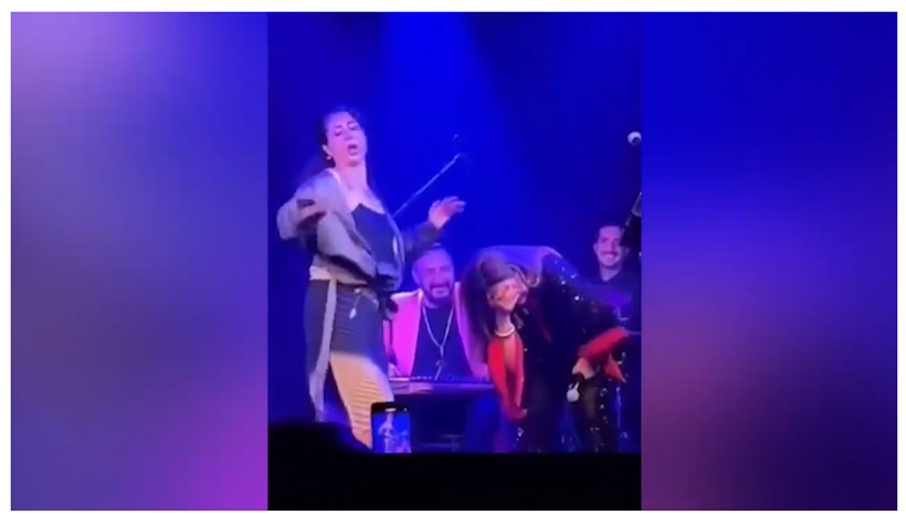 Meltem Cumbul sahnede Nükhet Duru'yu taklit etti! Duru, Cumbul'un kalçasına vurdu - Resim: 2